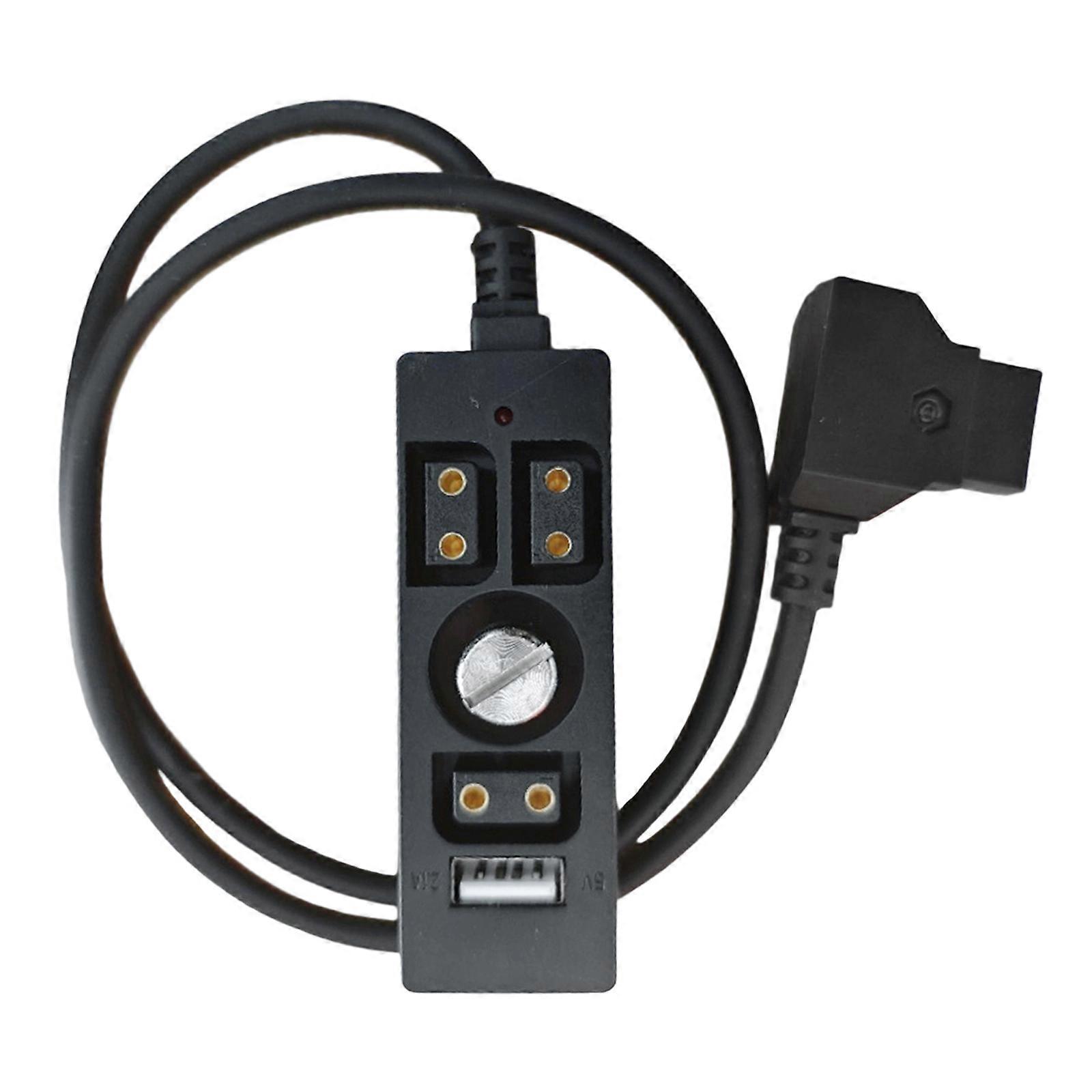 Multiple Output Camera Battery Cable Providing 4 Simultaneous Attachment and Support Multicolor