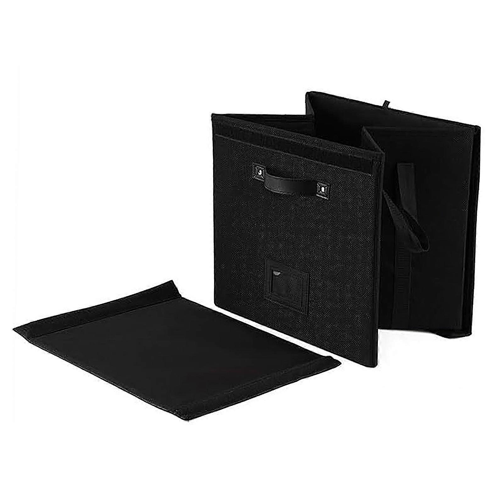 Compactly Vinyls Storage Box Fit 120Records Reinforced Base Water Resistant Fabric Ergonomic Handle For Home Studio Use Multicolor