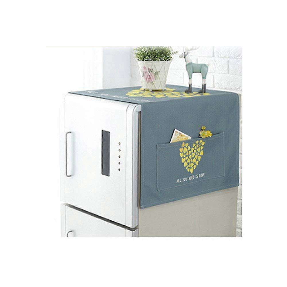 Fridge  Cover With Pockets 51In X 20In Dust Proof Multi Purpose Cover For Fridge And Washing Machine Model A06