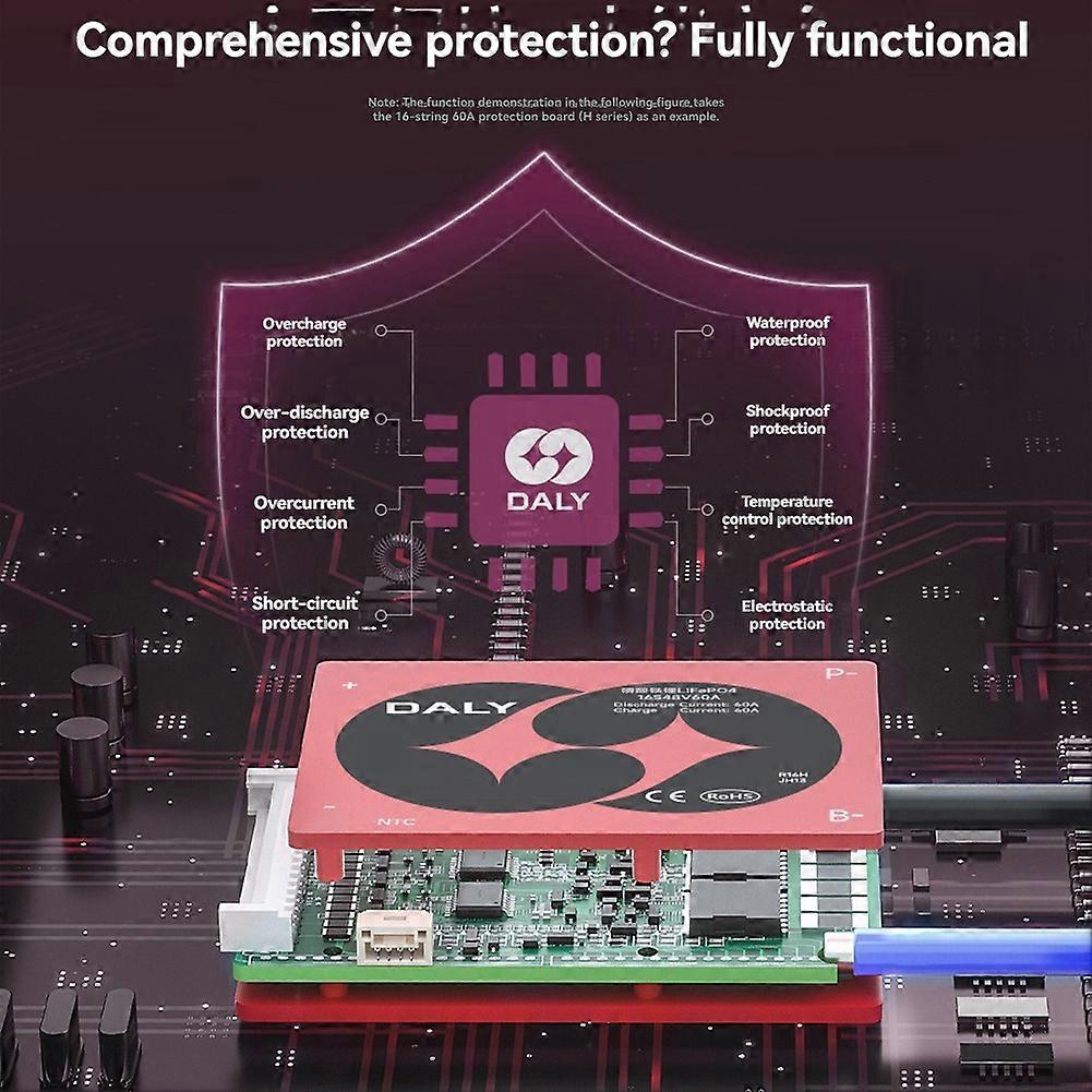 Daly 13S 48V BMS for 18650 Lithium Batteries Battery Management System High Current Support 15A