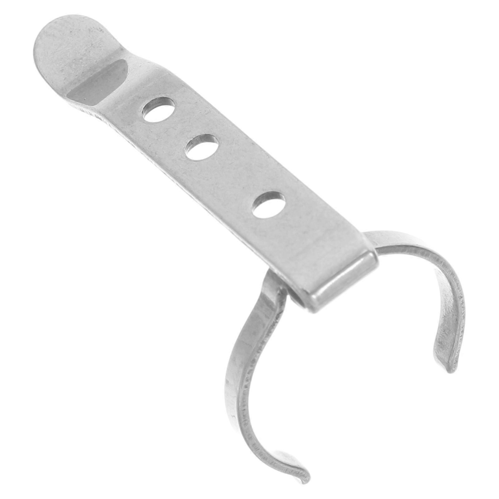 Metal Flashlight Clip Flashlight Holder for Storage Use Silver