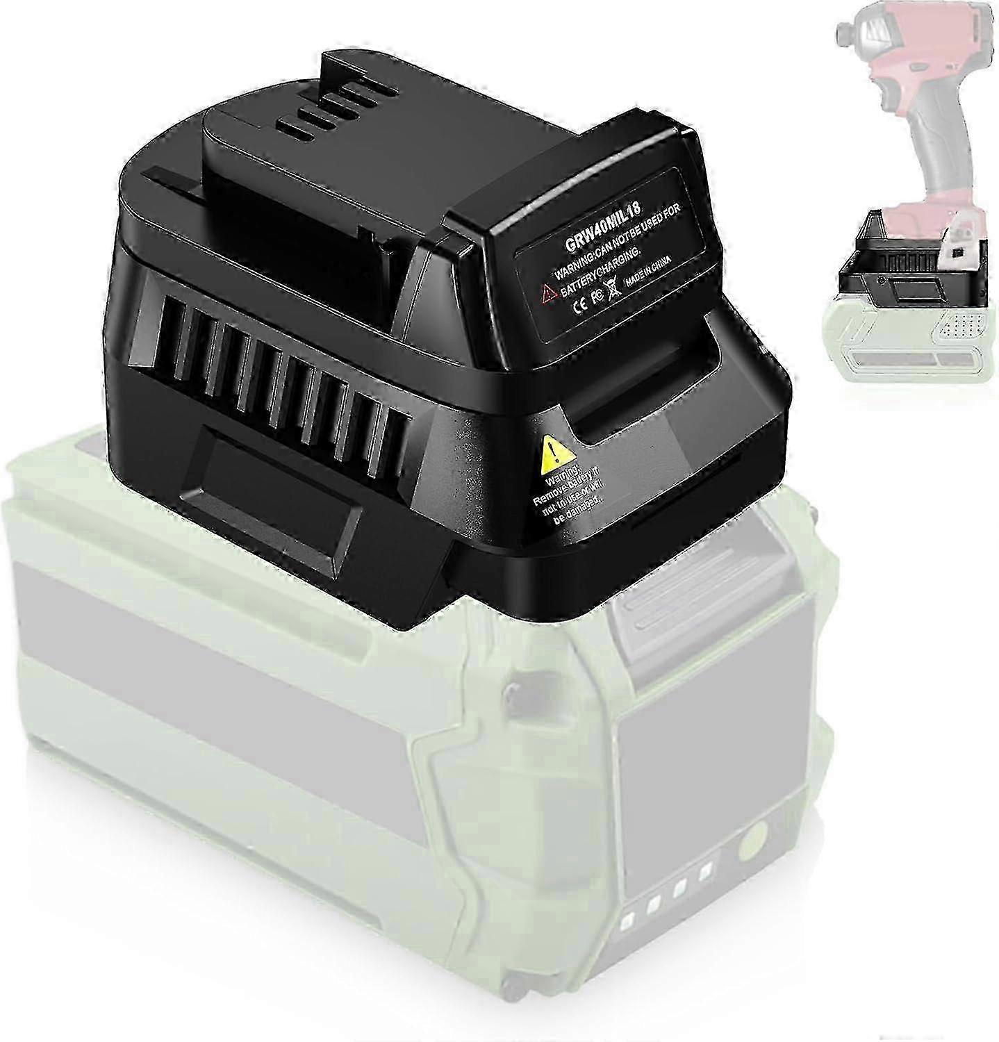 for Greenworks 40V to for Milwaukee Battery Adapter,for Greenworks 40V Battery Convert to Work for Milwaukee 18V For M18 Cordless Power Tool