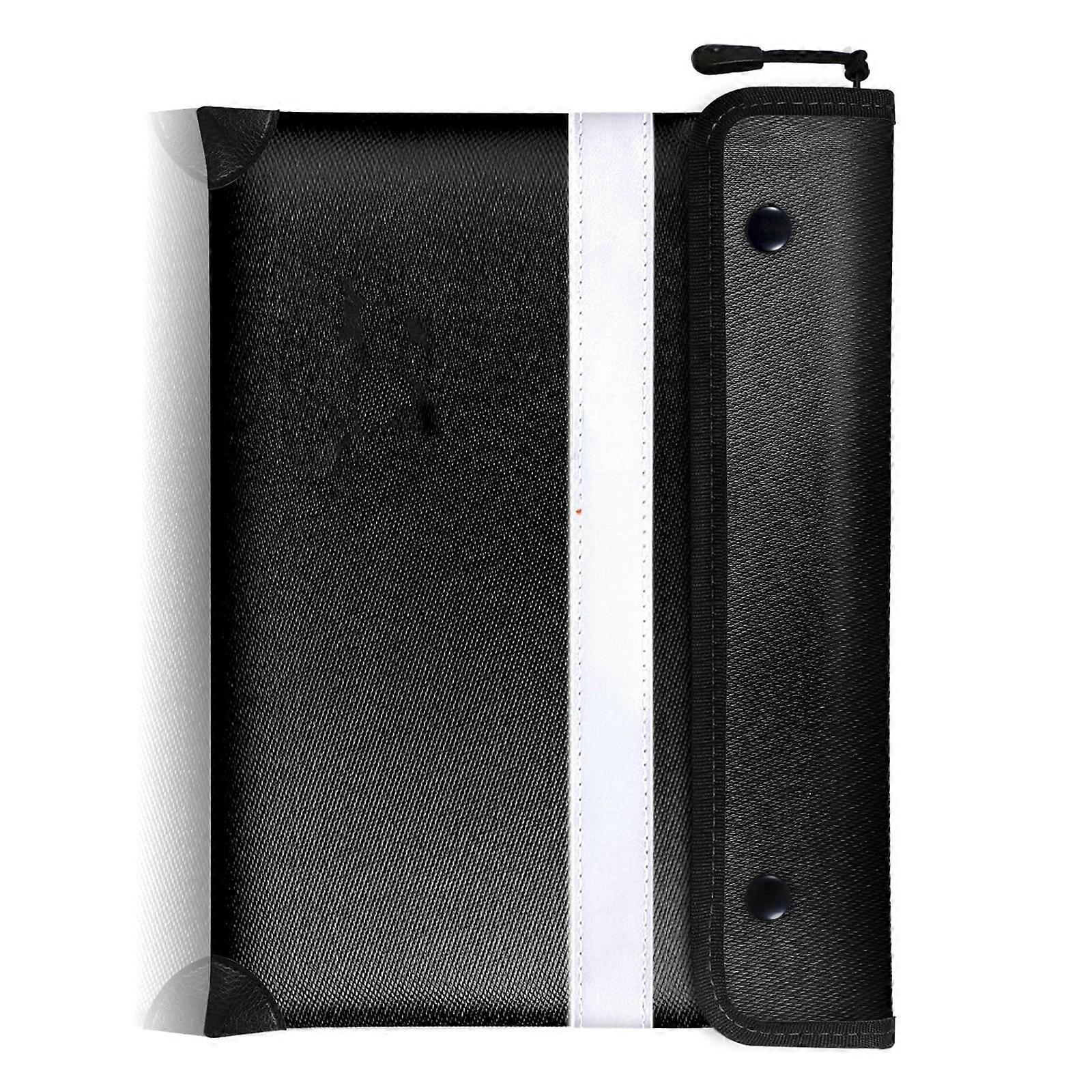 Fireproof Document Bag 5200°F 13x10inch with Zippers Lock Reflective Strips Heat Insulated Storage Organizers for Money Multicolor