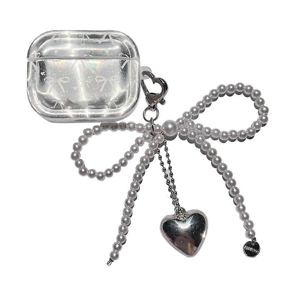 3D Bow Earphone Protective Case for Airpods Pro, Heart-Shaped Design, Shockproof Protective Case