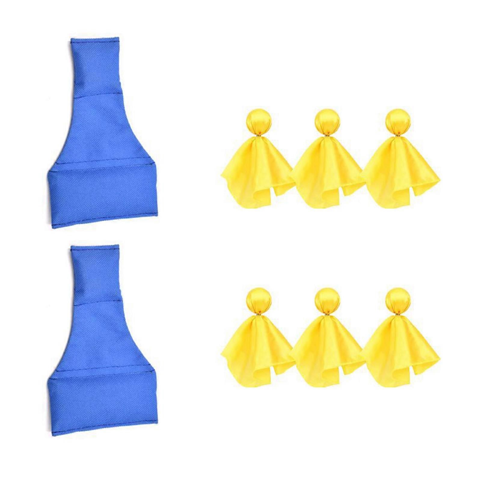 6pcs Referee Gear Penalty Flags with Bean Bag for Soccer Ref Umpire Coaches Referee Flags Challenge Flags Tossing Flags Multicolor