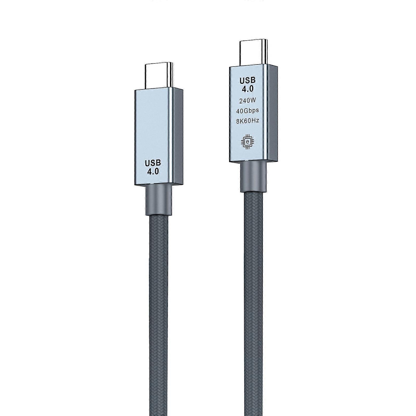 USB C Cable USB C to USB C Flexible Cable Support ThunderRate 4/3,USB4, PD 240W Quickly Charge,8K Video,40Gbps Data Multicolor