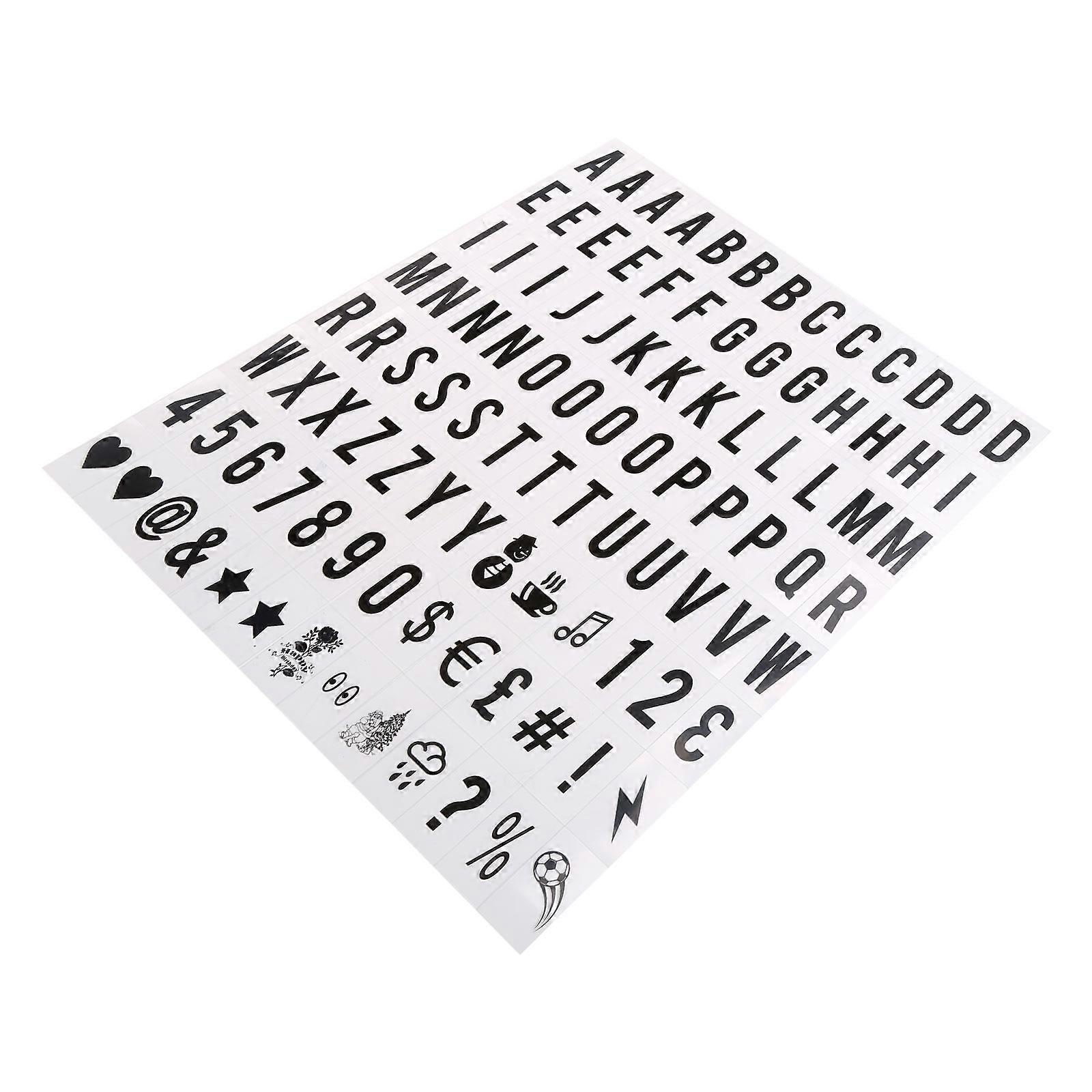 104pcs Cinematic Lightbox Replacement Letters & Numbers Signs for A4 Light Up Letter Box Sign Message Board 65.4x35mm  White