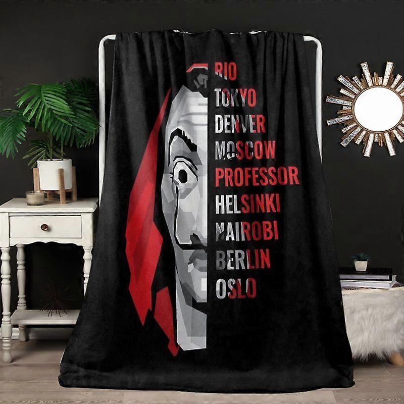 Spanish Movie "El Baile" Inspired Flannel Blanket - Cozy Polyester Throw with Artistic Print, Black & Red Design, Perfec-WSDCV290