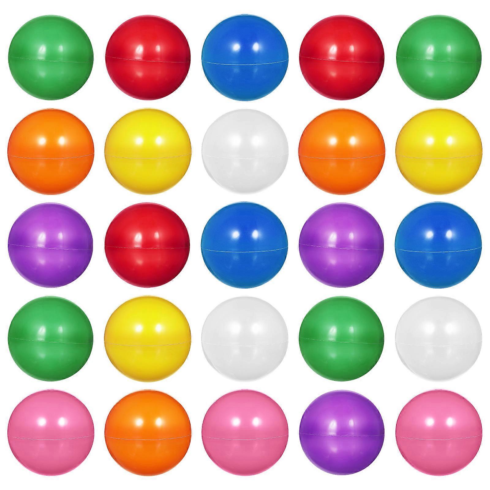 Plastic Hollow Raffle Balls for Party Game Use 25Pcs Colorful Balls