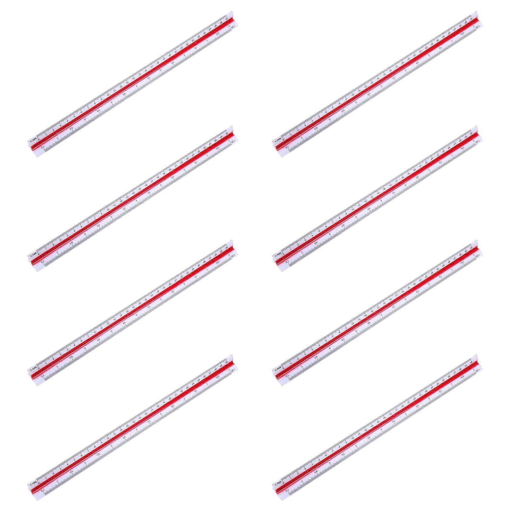 8X 1:20 1:25 1:50 1:75 1:100 1:125 Plastic Triangular Scale Ruler