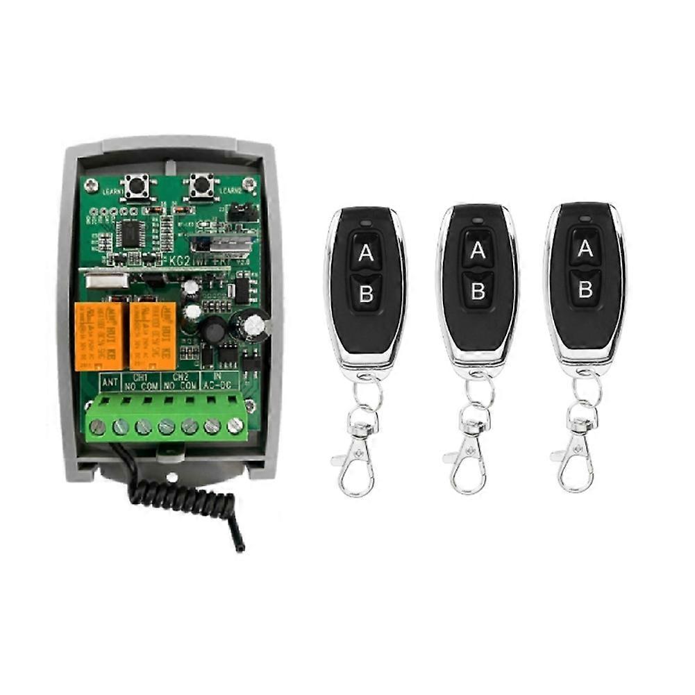 Tuya WIFI Smart Receiver 7-32V 2CH Garage Door Remote Control 433Mhz Transmitter Opener Controller Rolling Code