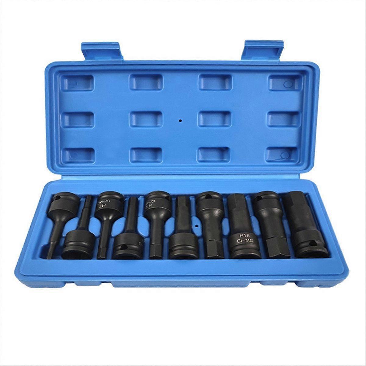 1/2 inch Drive Master Impact Hex Bit Set, Hex Driver,10pcs