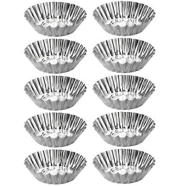 10x Small Baking Molds in Aluminum Silver