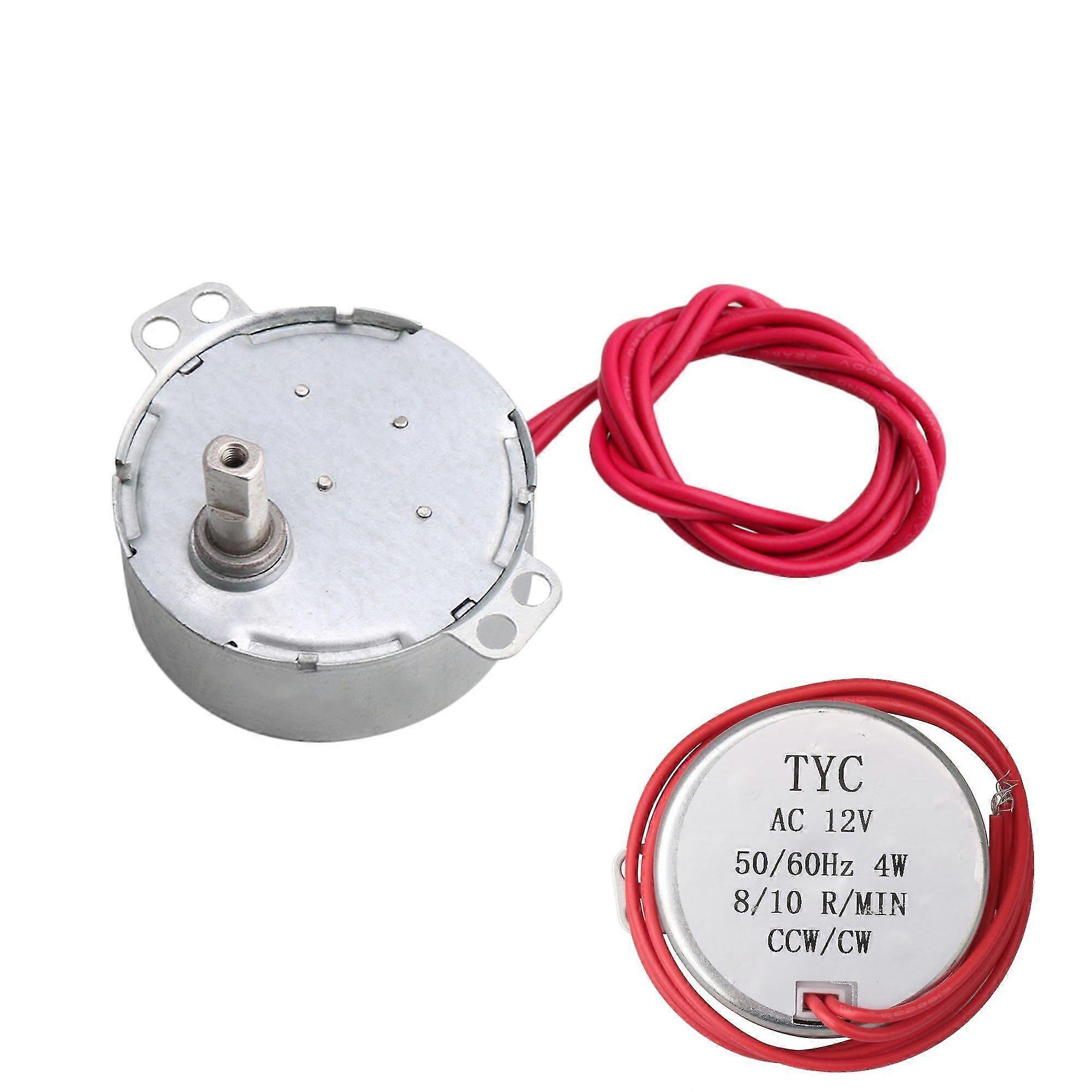 12V AC Low Speed Synchronous Electric Gear Motor 8-10 RPM Speed CW CCW