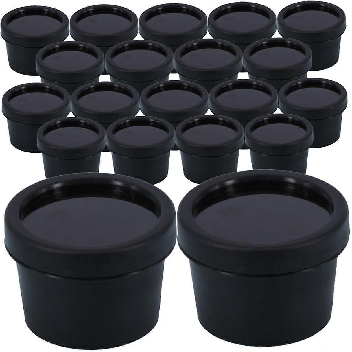 20pcs Black Cosmetic Jars with Lids, Leakproof Travel Size Refillable Cream Containers for Lotion and Balms