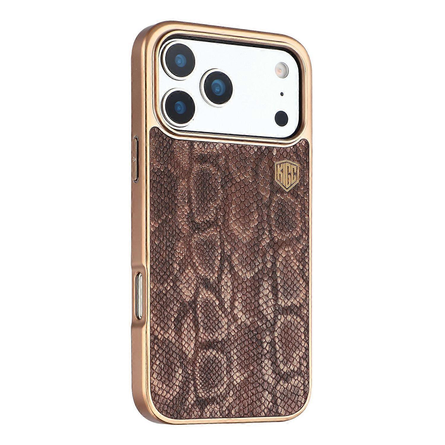 KIGC For iPhone 17 Pro Case Compatible with MagSafe Hybrid Phone Back Cover Snake Texture