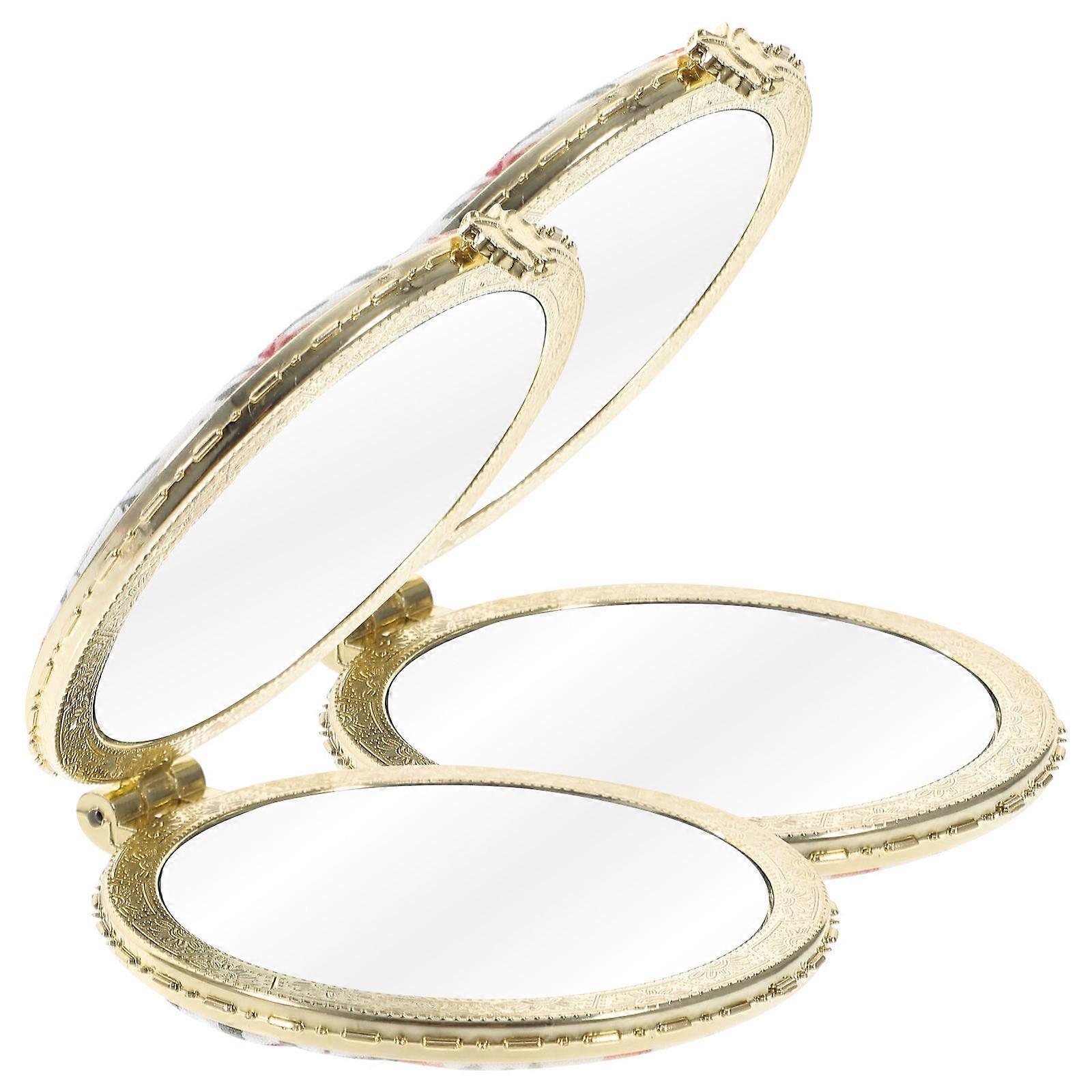 Makeup Mirror Folding Mirror 2Pcs for Makeup Use Compact Pocket Size