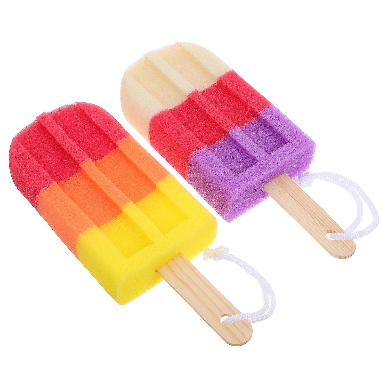 Scrubbing Cream Sponge for Bathing 2Pcs Exfoliating Body Sponge