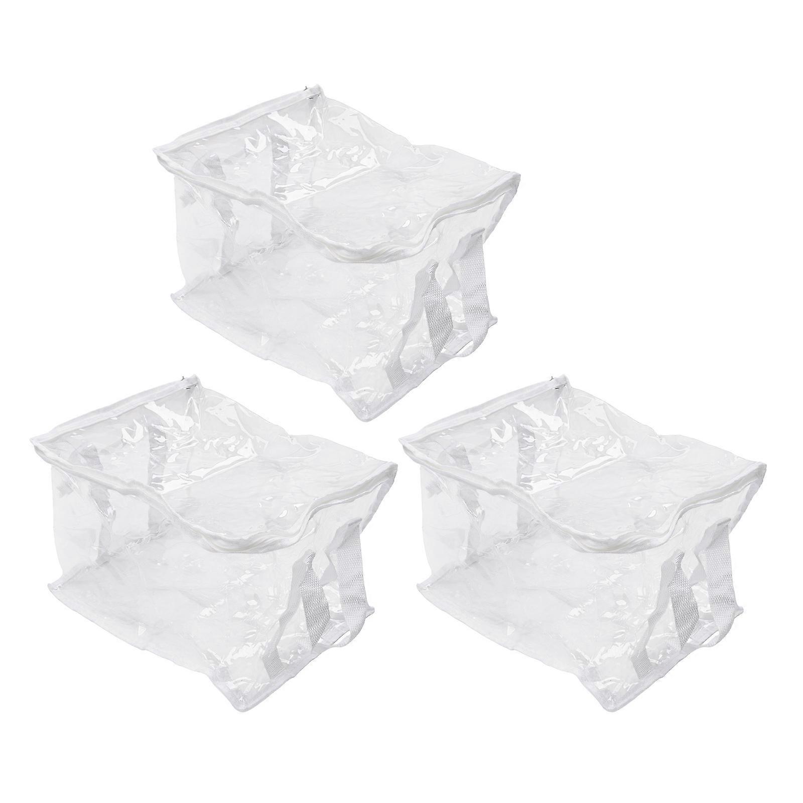 Large Capacity Doll Storage Bin For Plush Toy 50L Organizers With Sturdy Handles And Zippers Closure PVC Component Multicolor