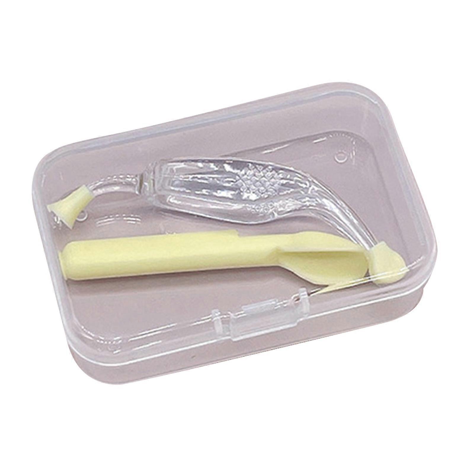 Soft Silicone Scoops Tweezer Set for Safe Contact Lens Insertion Portable Decorative Organizationer Yellow