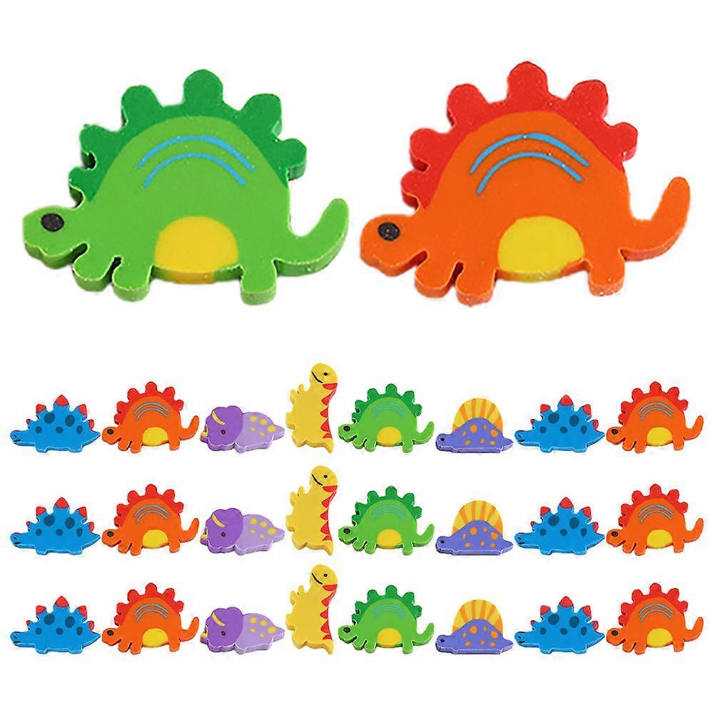 Cartoon Dinosaur Erasers for Daily Use 120Pcs Assorted Color Mini Erasers