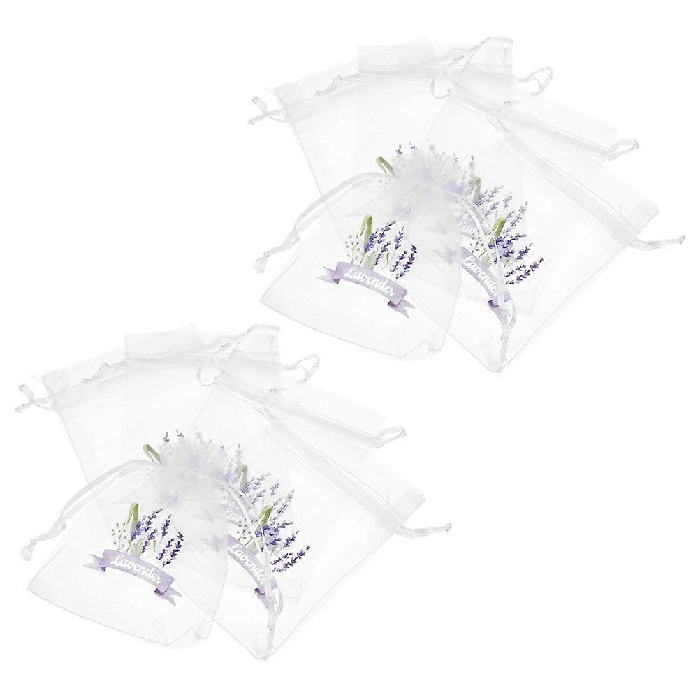 White Lavender Sachets Bags with Drawstring for Daily Use 20Pcs