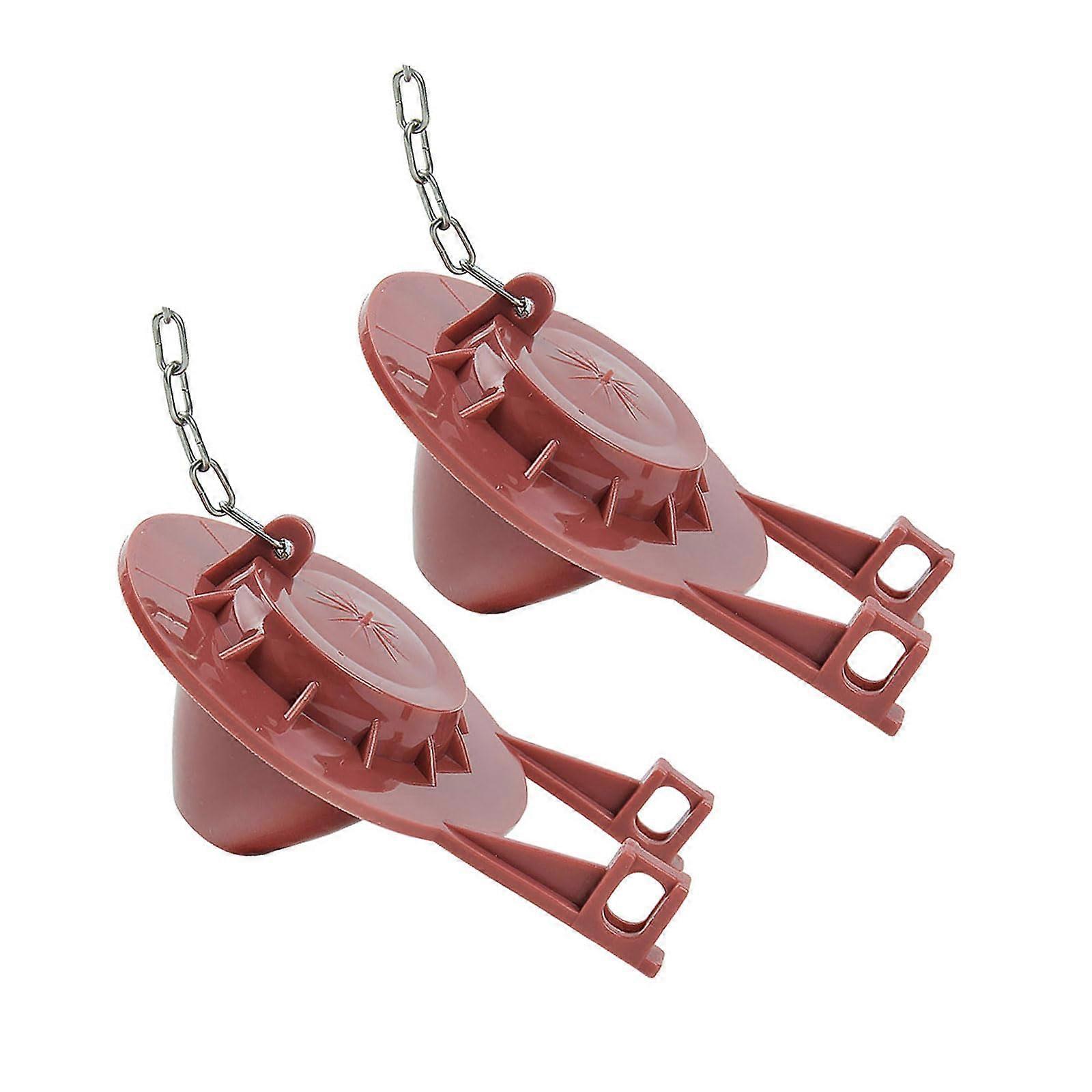 Toilet Flapper Two Pack Universal Flush Valve Flappers With Stainless Chain For Toilet Tank Water Saving