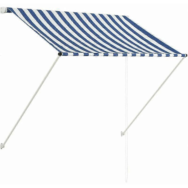 Retractable awning 100x150 cm Blue and white