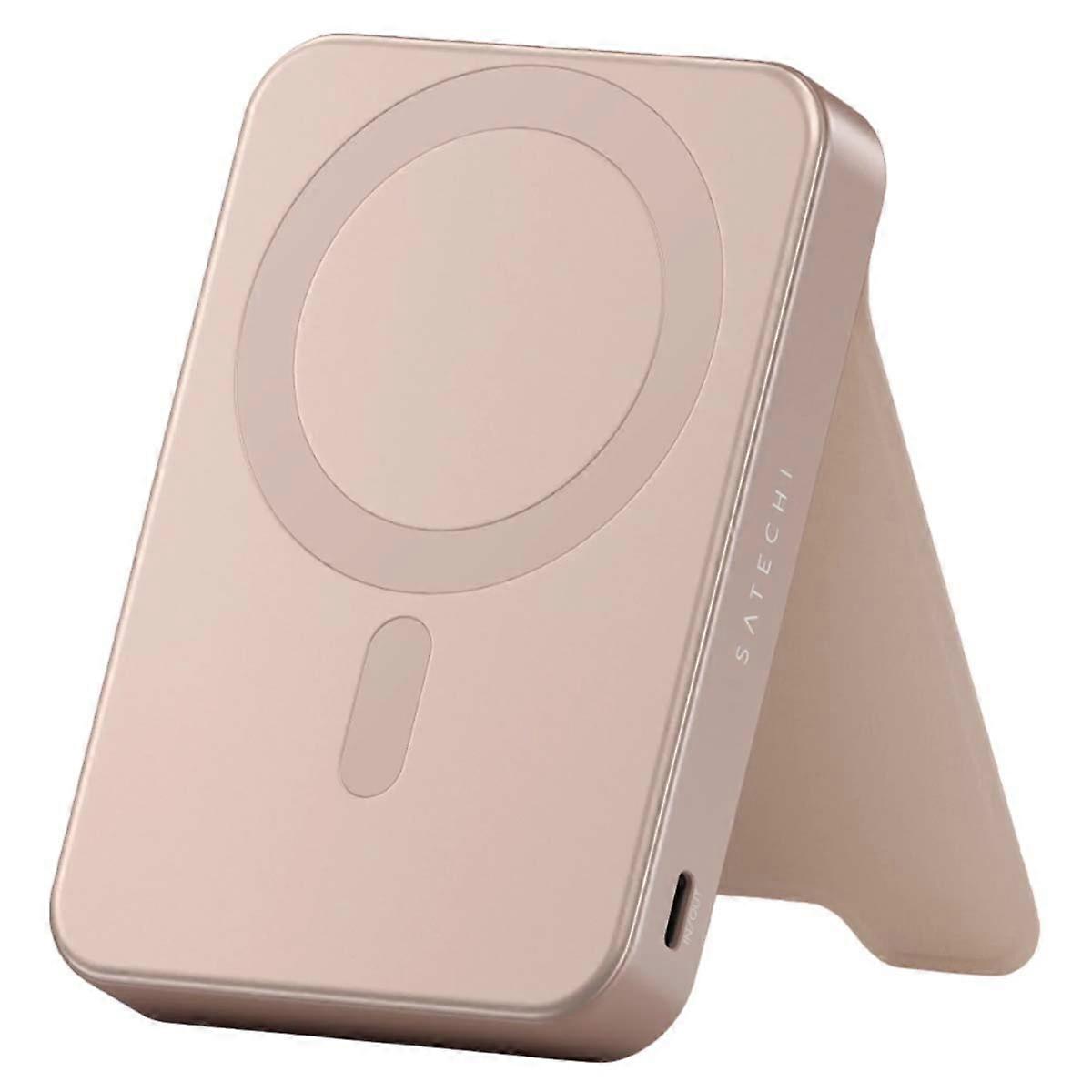 5000mAh MagSafe & Qi2 Magnetic External Battery with Built-in Stand, Pink