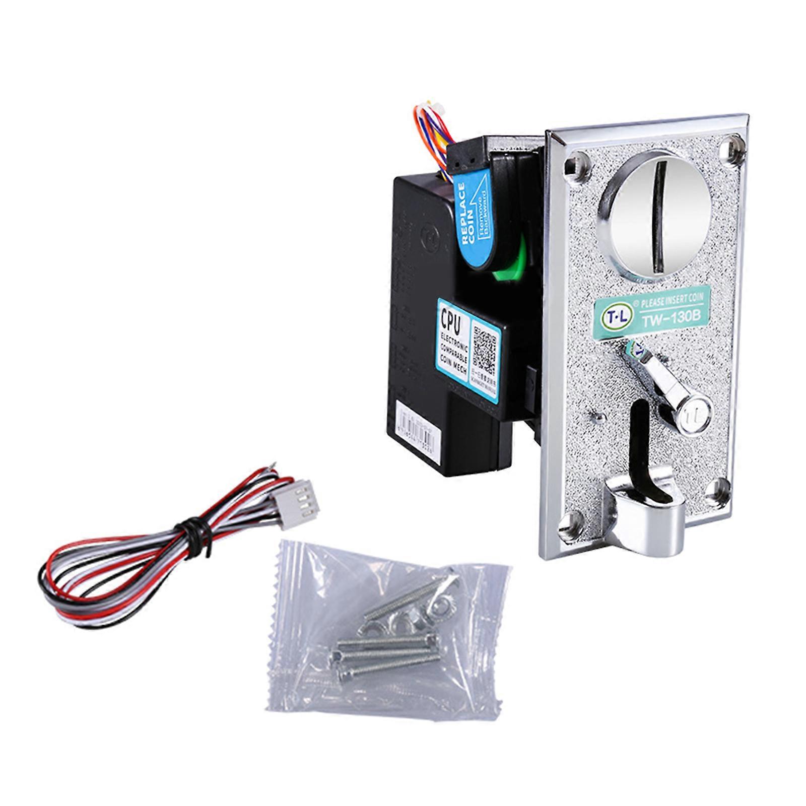 Universals Fit Coin Validator Designed For Arcades Game Features Metal Panel And Quick Recognition Multicolor