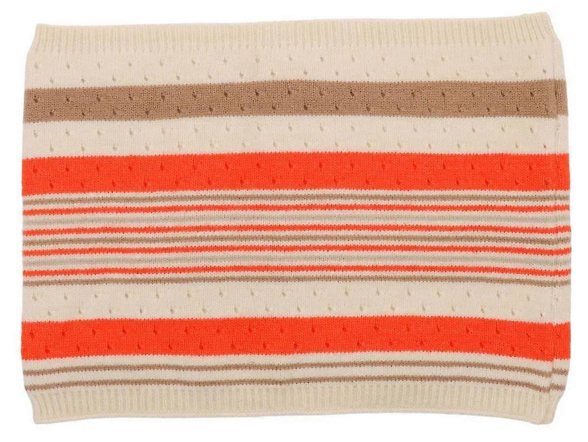 Zelly Striped Loop Snood - Beige/Orange