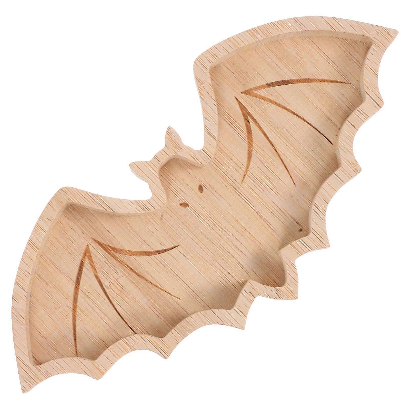 Halloween Bat Shape Wooden Serving Board for Appetizer 1 Piece