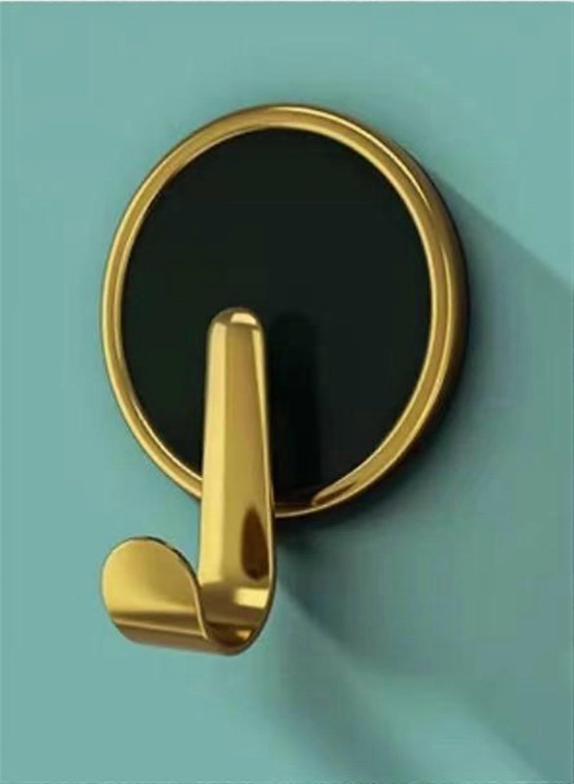 Adhesive Wall Hooks Black Strong Hold for Towels Keys Bathroom Kitchen Tool Installation