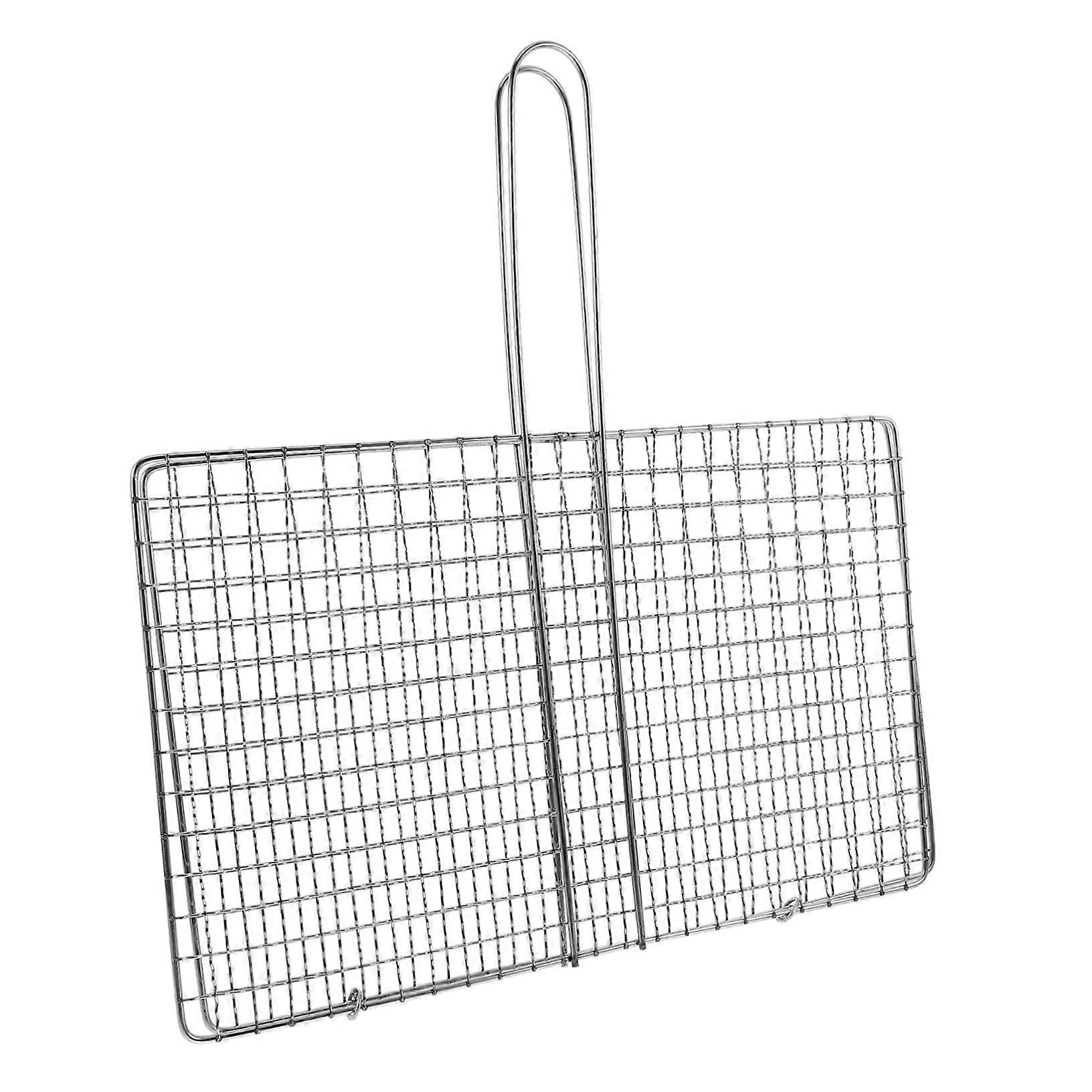 Grill Basket for Fish and Meat with Secure Clamping, Versatile Outdoor Grilling Accessory for Camping