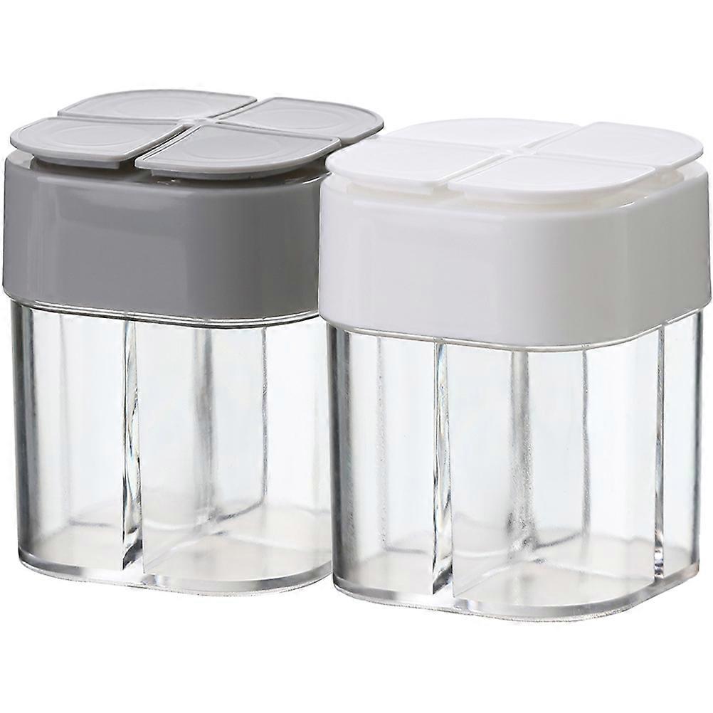 Spice Dispenser Empty Containers Plastic Material Dustproof Moisture- .5X6.5X6.5CM Easy to Clean 2Pcs