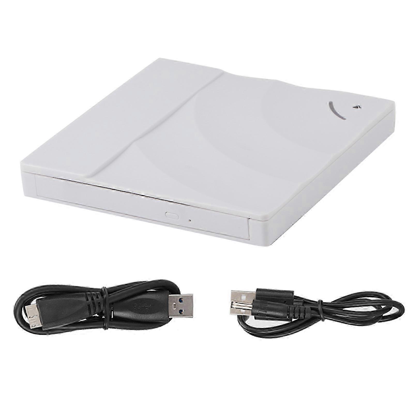 USB 3.0 Burner External Optical Drive Touch Type Notebook Accessory for WindowsXP / Vista(White ) 25-26s