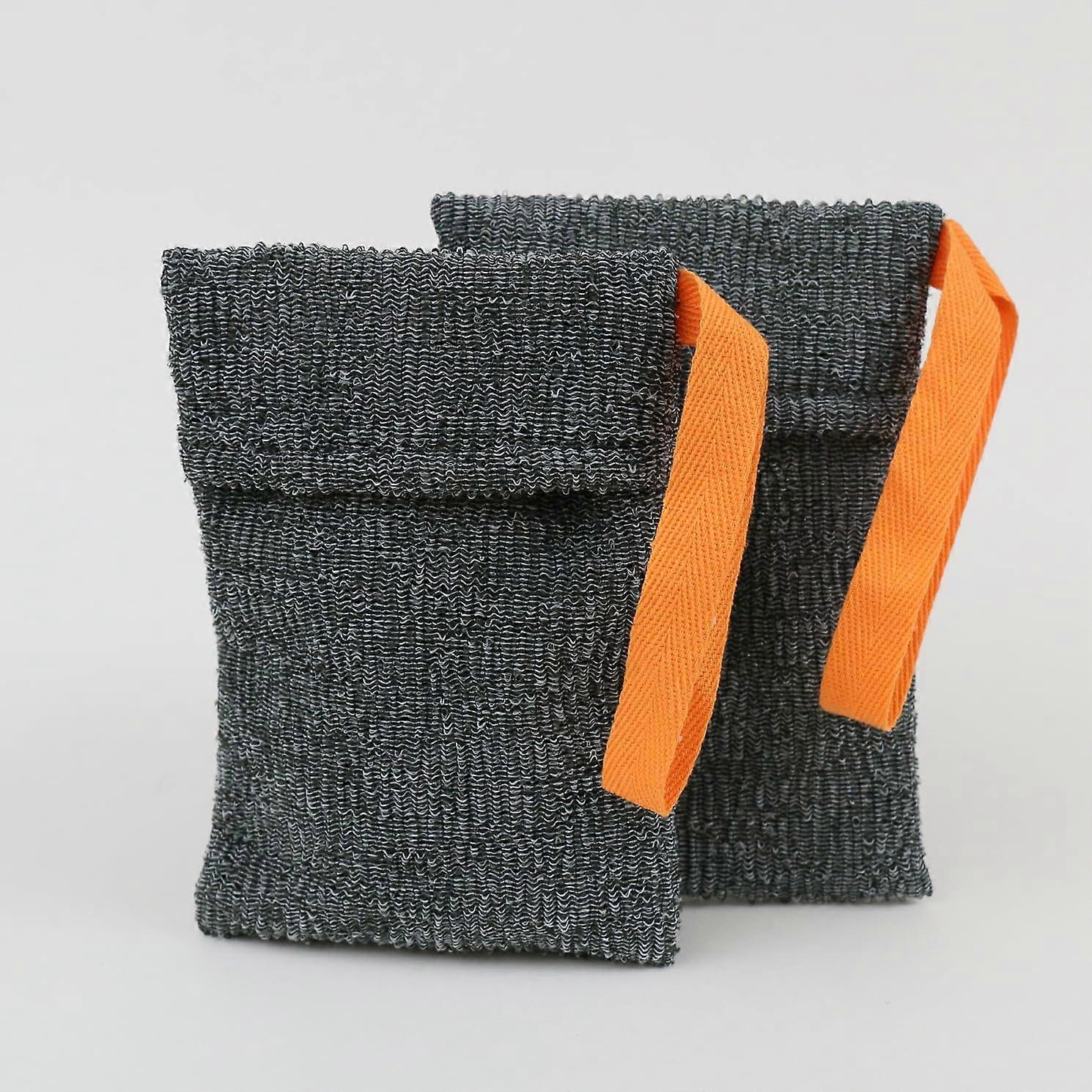 2Pack Gray Exfoliating Soap Saver Pouch for Bar Soap with Deep Lather and QuickDry Design