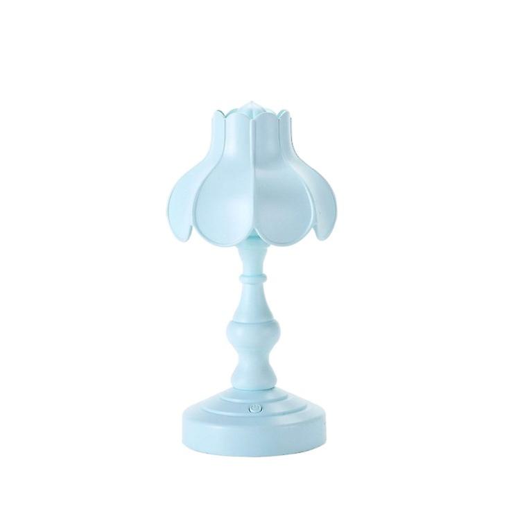 Retro Lotus Leaf Shape Bedroom Table Lamp 3 Lighting Modes Mini Dormitory Lamp