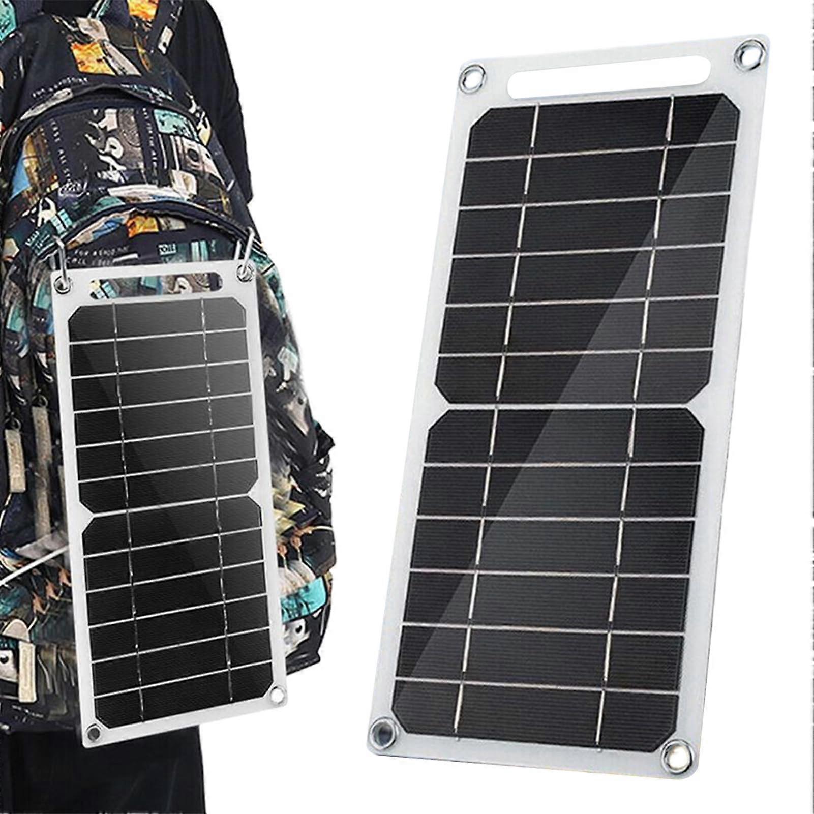 Portable Solar Charger 5V 6W Foldable Waterproof USB Type C Panel for Phones Laptops Camping