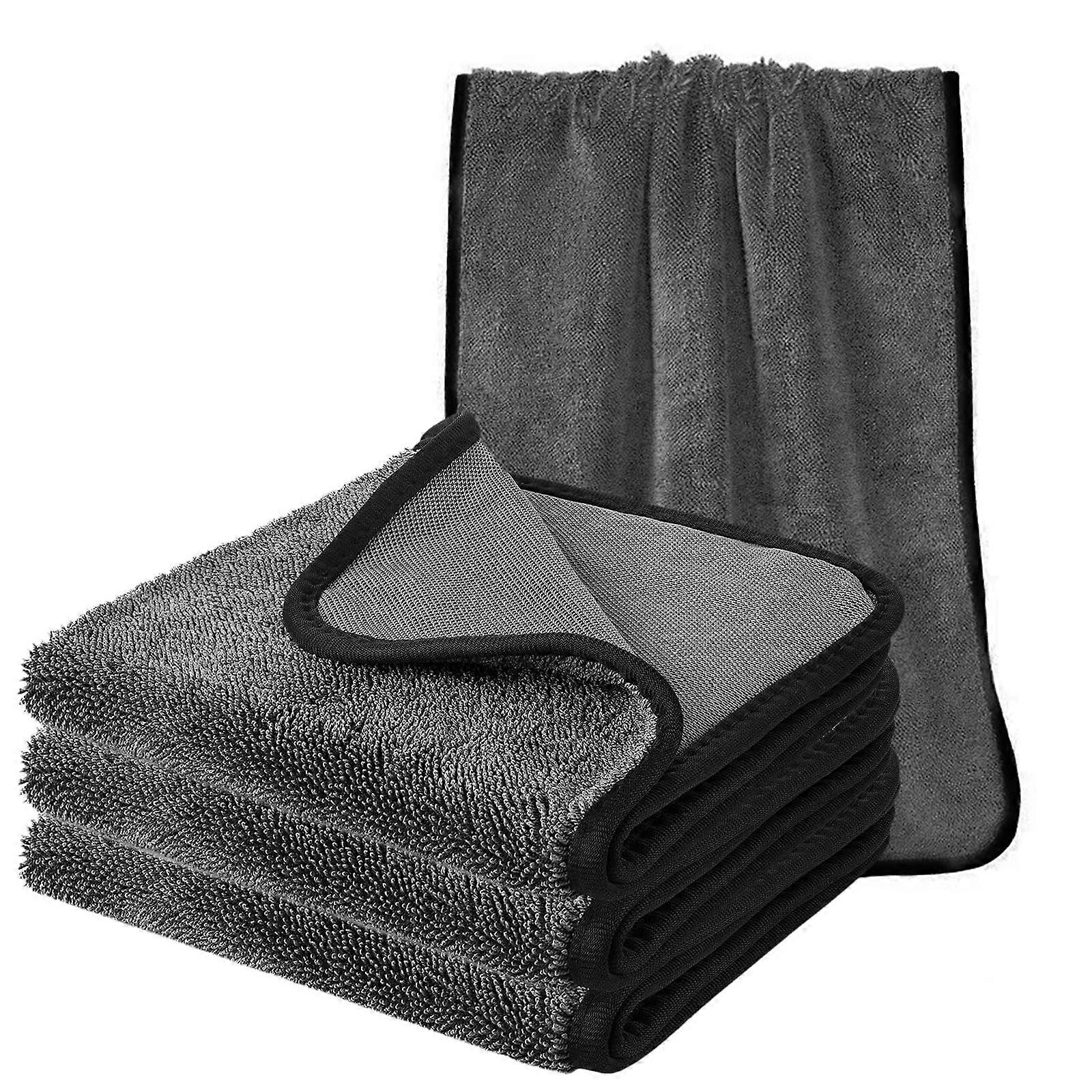Super Absorbent Microfiber Cleaning Cloths 3 Pack Quick Drying Bath Towels for Bathroom and Car