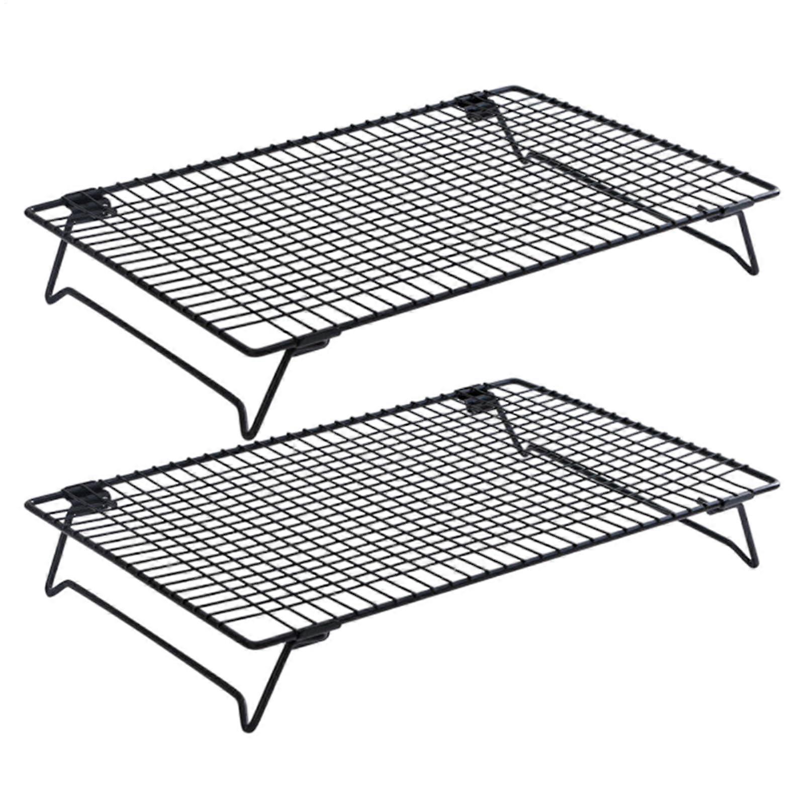Stackable Cooling Rack Set 2Tier Carbon Steel Baking Rack with Fast Heat Dissipation