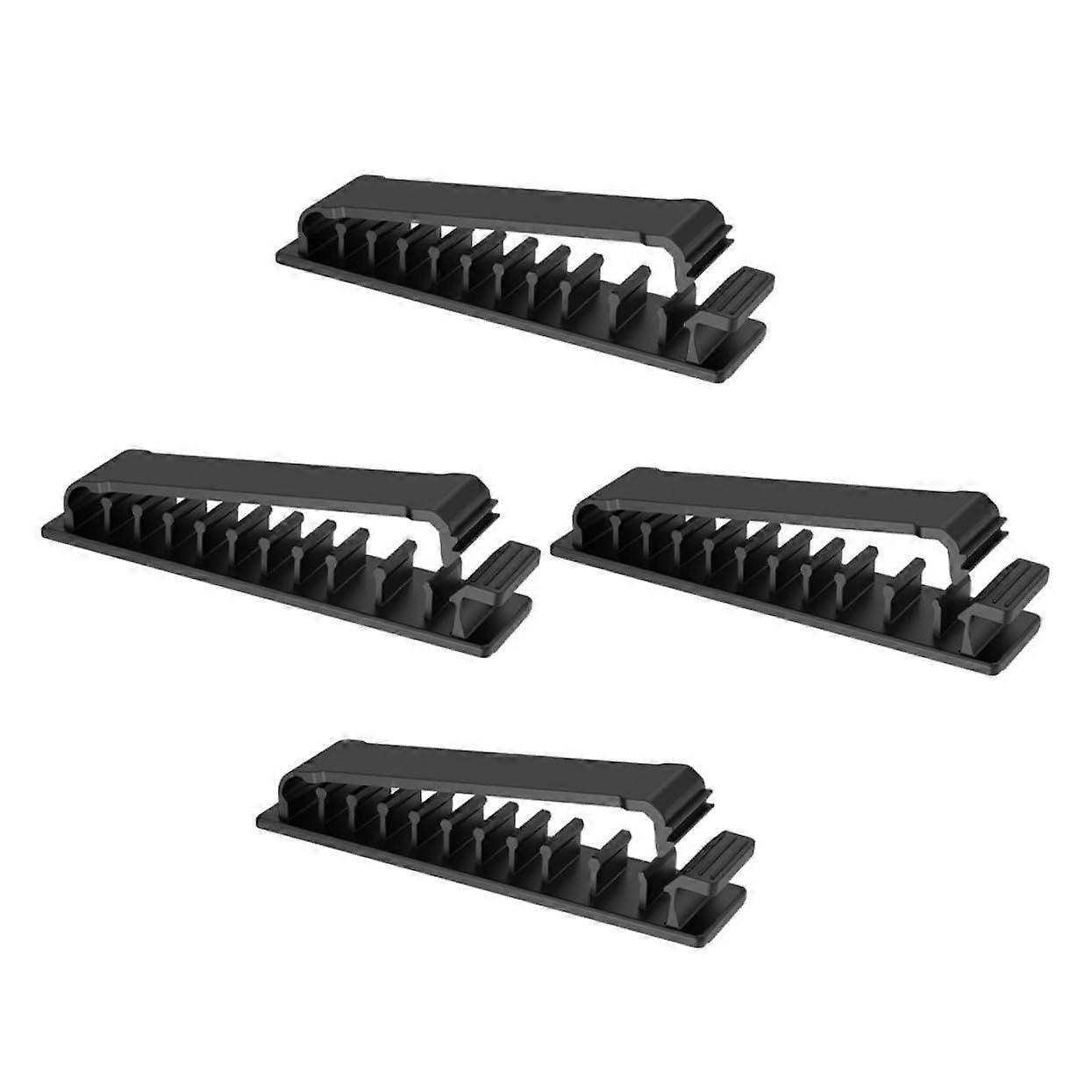 4pcs Adjustable Cord Keeper Cable Organizer with SelfAdhesive Clips for Desk Office Car