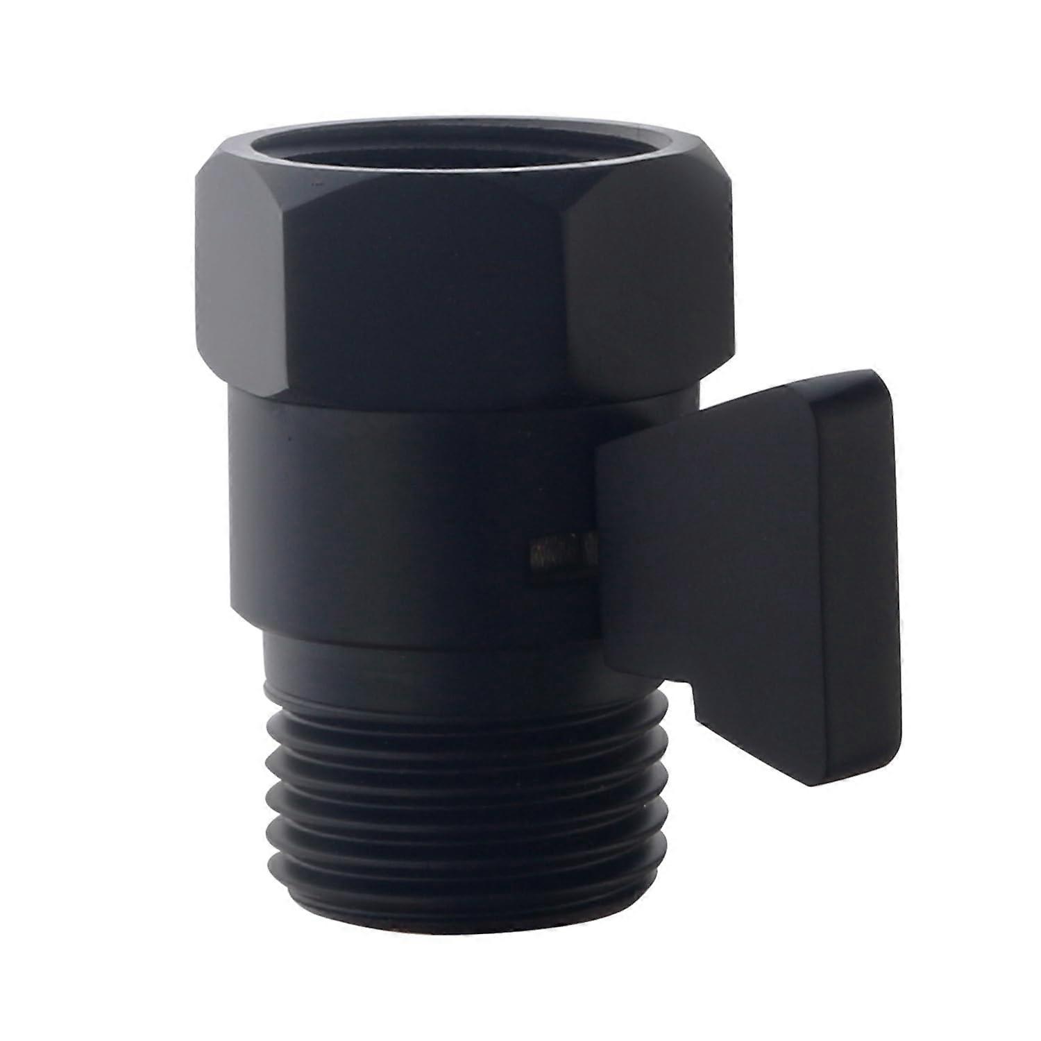 G1/2 Brass Shower Flow Control Valve Matte Black, Adjustable Water Pressure Regulator
