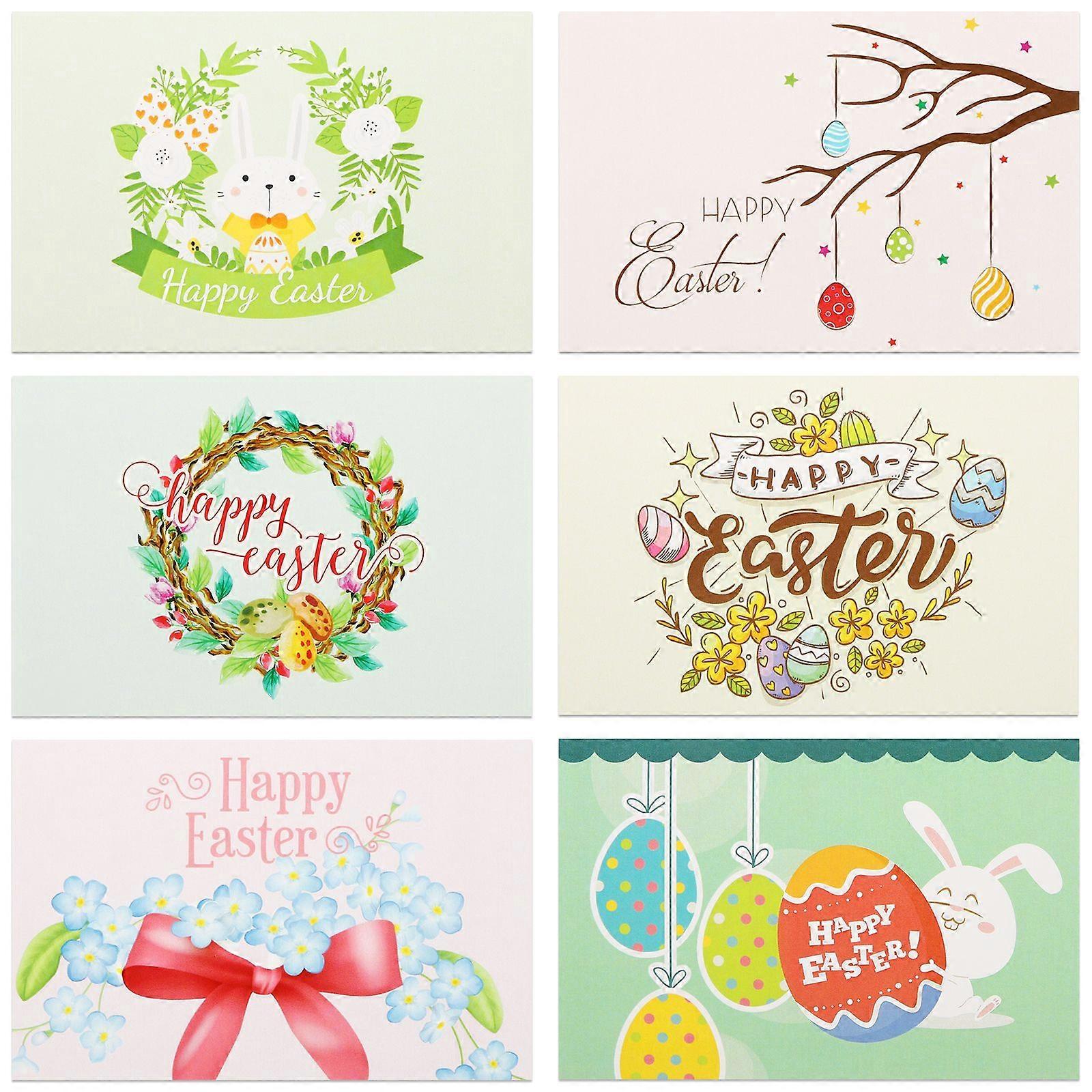 2 Sets Happy Easter Greeting Cards Easter Theme Blessing Card Greeting Card with Envelope
