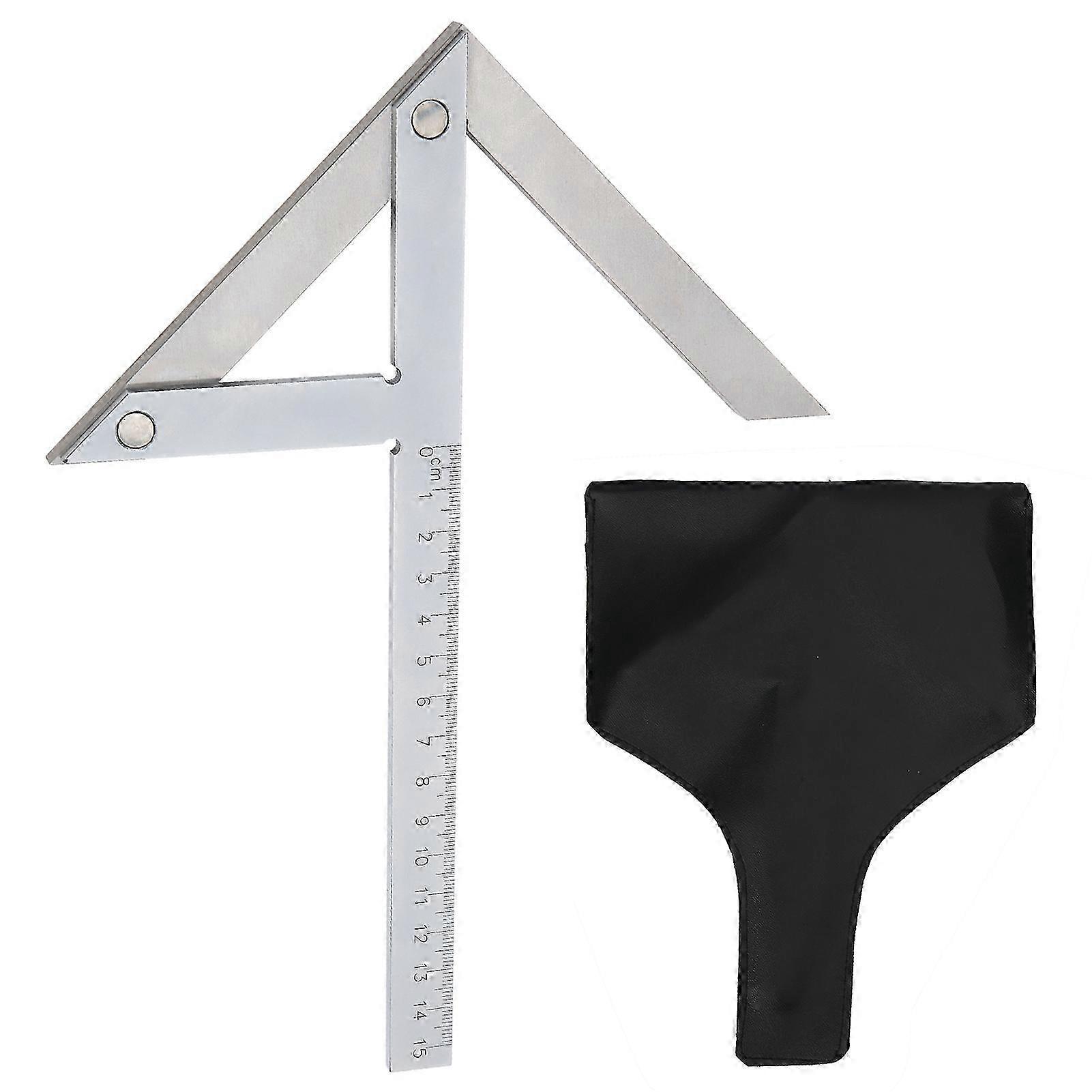 High Precision Stainless Steel Center Protractor 45/90 Degree Angle Ruler Marking