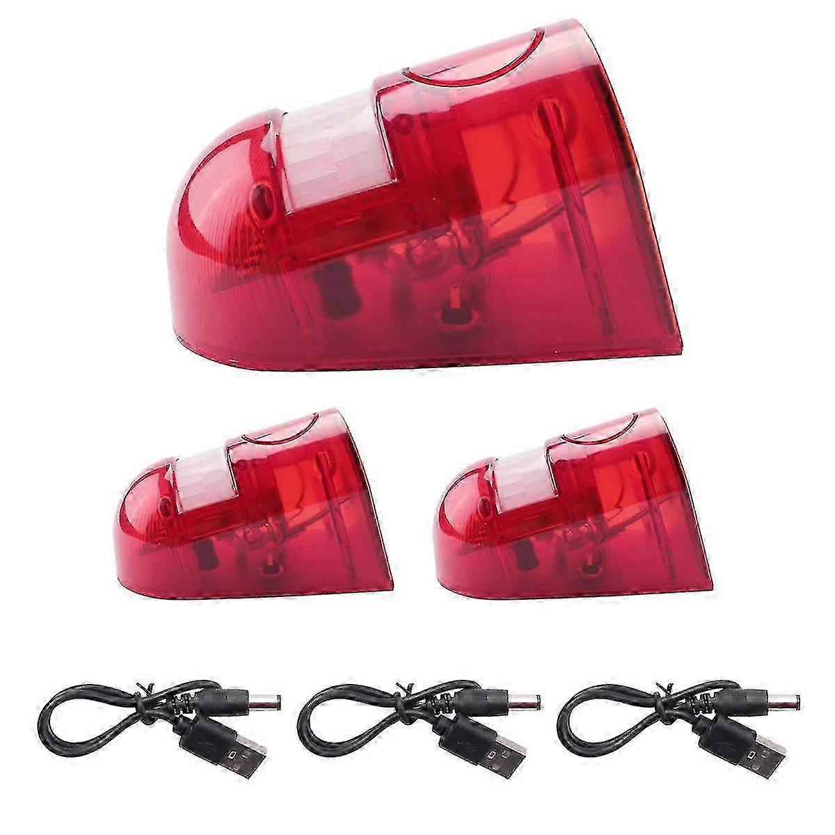 Solar Strobe Light, 4 Modes Optional Red Light Alarm, Solar Powered ABS, Outdoor Security Warning Light