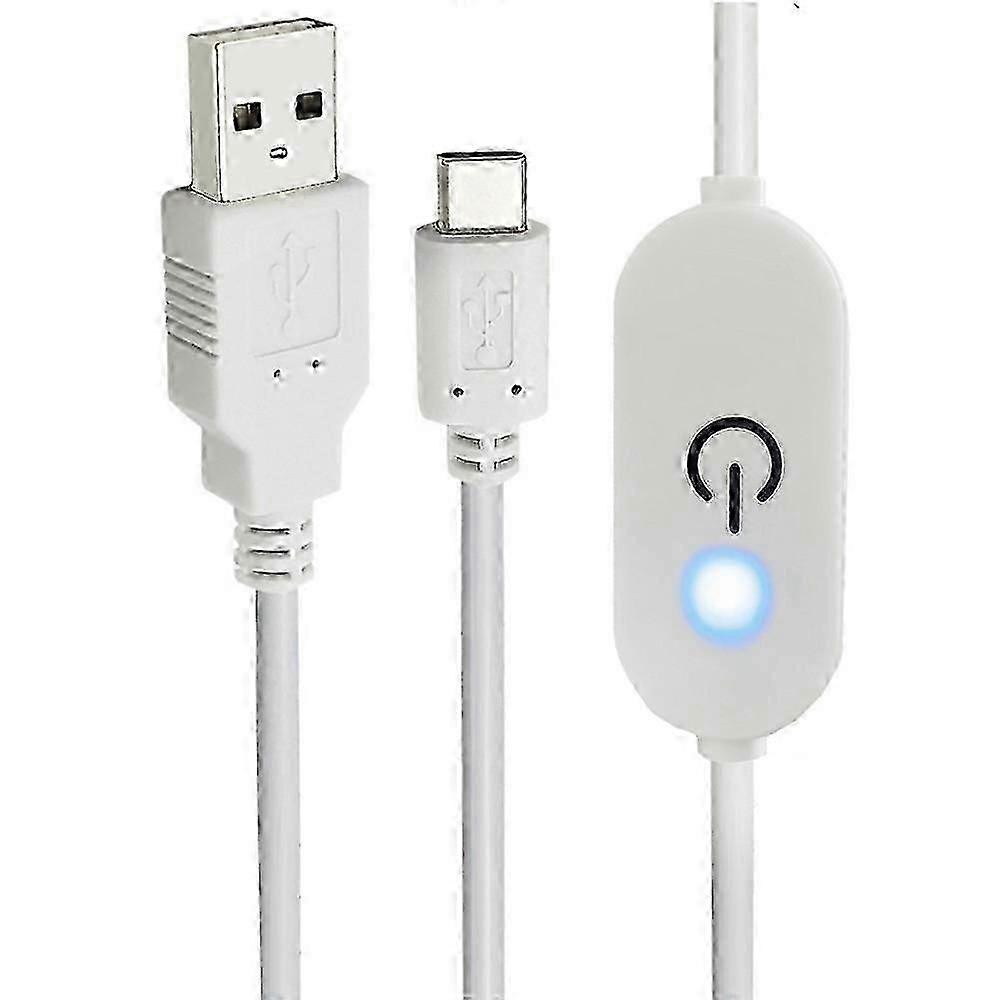 (Style B)Type B JUNSUNMAY 100cm Type-C to USB LED Touch Inline Dimmer compatible switch Controller for Single Color