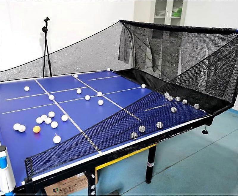 Ping Pong Training Net with Wide Side Coverage for Quick Ball Collection and Easy Table Attachment