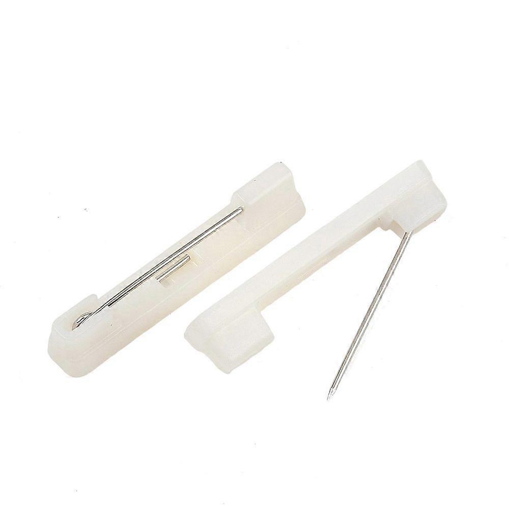 Plastic Brooch Findings Back Bar Pins Platinum 31x6mm