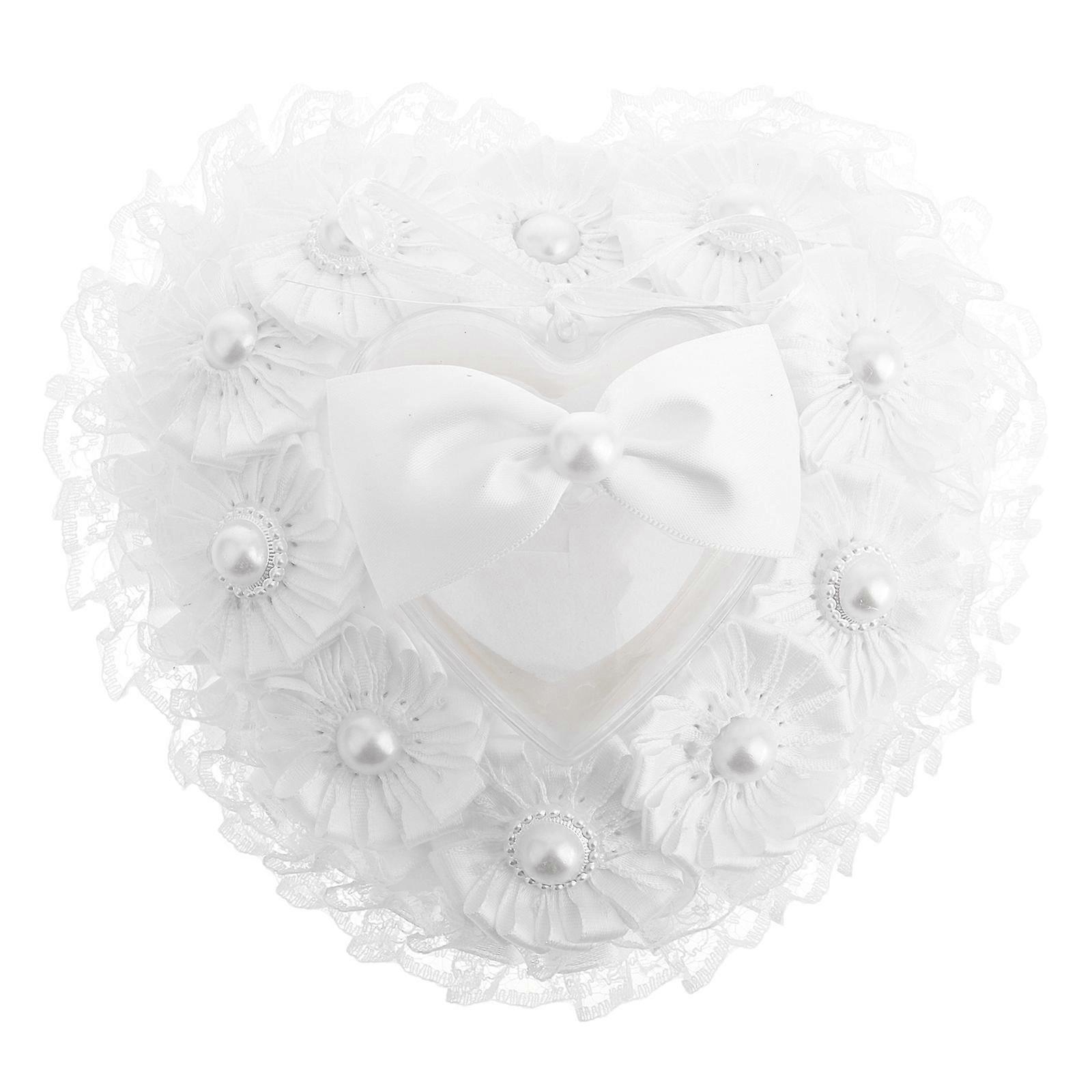 Heart-Shaped Wedding Ring Pillow for Decorating One Romantic Ring Cushion